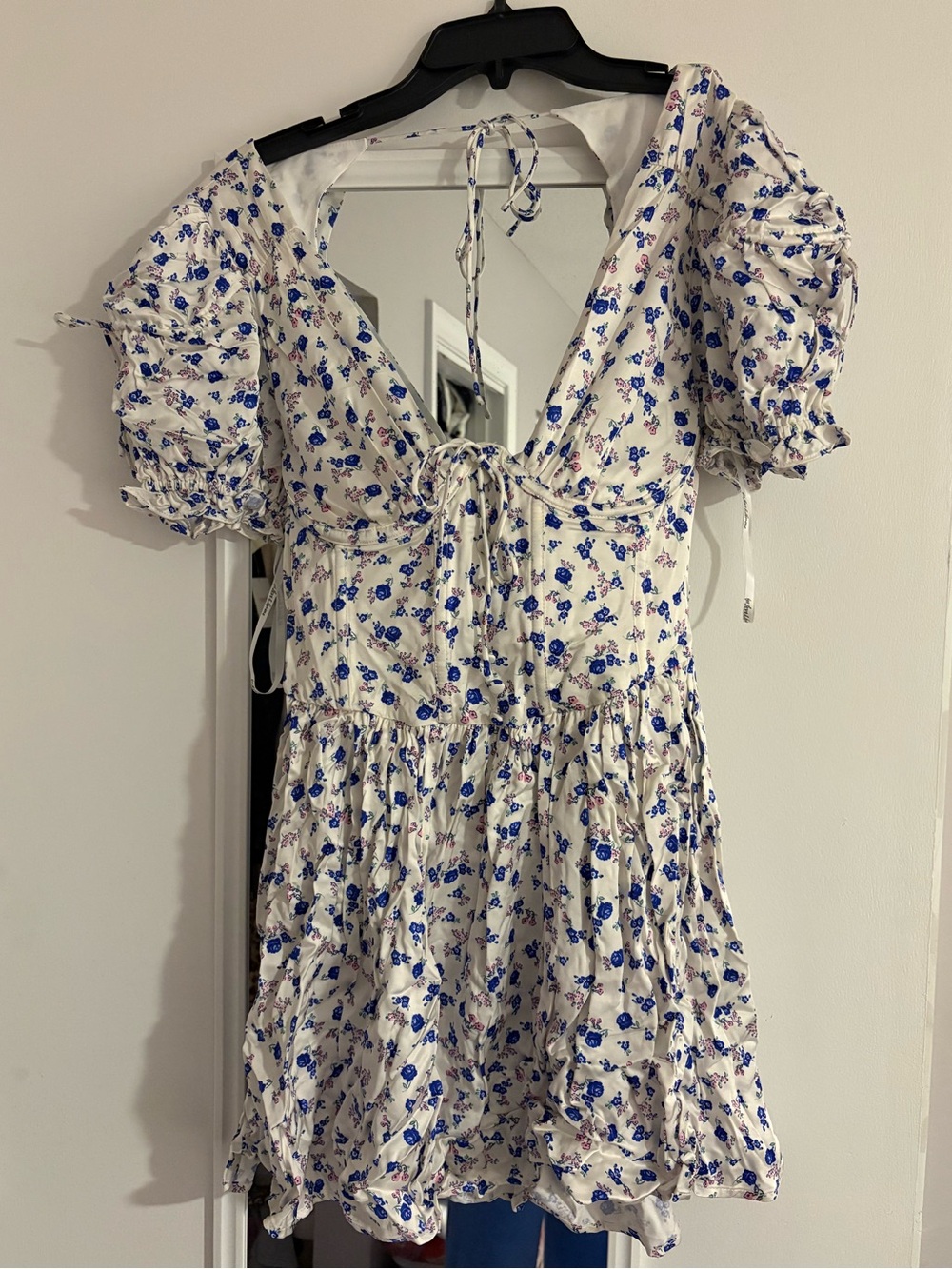 NEW For Love and Lemons White Dress with Floral Print